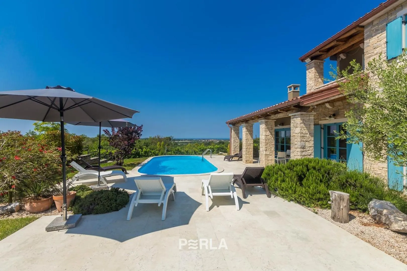 Charming Villa La Perla With Pool, Jacuzzi And Sea View Near Umag Croatia